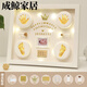 OIMG one-year-old hand, foot and footprint baby souvenir lanugo full moon hand and foot print hundred days mud photo frame full moon hand and foot print 12-inch walnut color frame snake year model available 8 months ago