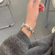 El cable óptico neutro es adecuado para la pulsera 1098 pulsera de correa 89 Ins Xiaohongshu Caja de gato de alta gama Cadena de mariposa de piedra [Circunción de muñeca 120-165 mm] Aplicable para la brazalete Huawei 9/8/8/NFC Strap