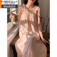 Modal Sweet Princess Style Nachthemd für Frauen im Sommer 2025 Neue Wolke Baumwollsaugende Pyjamas für Mädchen mit Brustpolstern Hauskleidung 6636Z Pink M 16080-100jin [Jin ist 0,5 kg]