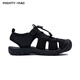 MIGHTY-MAC Children's Shoes for Boys and Girls Baotou Anti-collision Sandals Summer New Outdoor Breathable Velcro Children's Sports Sandals Black 28 Recommended Foot Length 17.5cm