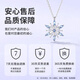 China Gold S925 Silver Christmas Snowflake Necklace for Women 2025 New Clavicle Chain Pendant Practical Birthday Gift for Girlfriend Romantic Rose Gift Box *Shipping from Hachikura/Fast Delivery Blue Diamond Sterling Silver Pendant + Free Chain