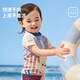 Lemonkid children's swimsuit split summer boys and girls swimsuit baby one-piece sun protection swimsuit Qingyu blue one-piece 100