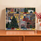 galison winter lights Christmas digital oil painting DIY fill color hand-painted gift high-value decorative painting hanging painting qx15841 60*80cm thick solid wood inner frame + exquisite outer frame