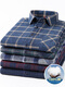 Romon Frühlings- und Herbst-New Cotton Long Sleeve Shirt Herren-Baumwollplaid-Hemd Großgröße mit mittleren und älteren Top Daddy-Outfit 838 [] 38 schlug 95-105jin vor [Jin ist gleich 0,5 kg]