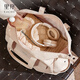 Everyy Bolsa de viaje para mujeres Tripto corto impermeabilizante Portable Fitness de deportes deportivos Gran capacidad Al albaricoque de crema portátil