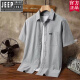 Jeep Camisa de marca oficial Top Oxford Spinning Spring y Summer Fino Business Camisa informal Camiseta de algodón puro de gran tamaño