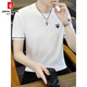 
Pier Cardin summer men's ice silk short-sleeved T-shirt slim half-sleeved quick-drying T-shirt thin high elastic trendy handsome top [two pieces] 890 white + 698 black 3XL 160-175Jin [Jin equals 0.5 kg]