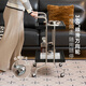Visa Genji Bois X Visa Sides en bois massif du coin de vie plusieurs chariots rétro noirs Table d'appoint de canapé mobile (699 * 400 * 800 mm)