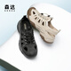 Senda Sandals Men's 2025 Été Nouveau extérieur Sports respirant Style de plage et chaussures de plage à semelle épaisse chaussures décontractées noir 41