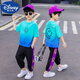 迪士尼（DISNEY）儿童装男童夏装套装2025新款男孩夏季短袖中大童薄款运动酷帅气潮 1048【蓝色】一套 120