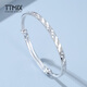 TTMIX women's platinum bracelet round bracelet pt950 platinum bracelet push-pull bracelet birthday gift for girlfriend, weight 20.95g, width 4.5mm