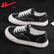 Warrior official canvas shoes men's shoes summer low top versatile classic casual sports white shoes men's shoes black 41