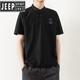 JEEP SPIRIT2025夏季新款棉麻小立领冰感短袖T恤男士宽松休闲百搭短袖上衣 TX9902白色 XL