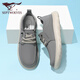Zapatos de lona Septwolves, zapatos para caminar transpirables y frescos de seda helada para hombre, otoño 2025, nuevos zapatos informales ligeros sin cordones para papá para hombre, gris 9928 39