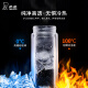 希诺（HEENOOR）玻璃杯双层隔热高硼硅杯子家用喝水男女便携车载水杯商务茶杯 E-6636-深蓝--礼盒装400ml