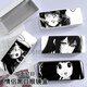 RAFT CORE BRASSE BOX 2D Animation Paar Gesicht Blockierende Ins japanische Cartoon Schwarz-Weiß-Briefpapierstudenten Anti-Fall-Lagerlager Männer und Frauen schwarz 1*1*1 cm [Gläser Box] Paar Gesichtsblocking Z11762