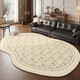 Alfombra francesa sala de estar estilo crema retro 2025 alfombra de piso lavable gratis Sofá espesado irregular 24 Luminoso Tango 15054 1 pieza 300*400 cm Cubierta romántica Sala de estar