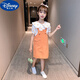 Disney (Disney) Girls' Strap Skirt New Little Girls' Skirt Summer Baby Girl Short Sleeve Overalls Fruit Green Strap Skirt + Shirt (Set) 110 Recommended height 95-105 cm