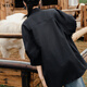Answer to the puzzle oversized shirt for women's 2025 summer new style commuting simple skin-friendly shirt 256MC6212 black M