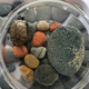 Runhuanian turtle basking platform stone climbing platform flat pebble turtle tank floating island basking stone fish tank 2 pieces 5-7cm