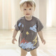 
Bali little pig baby bag butt shirt boy baby summer short-sleeved thin crawling suit Modal cotton baby jumpsuit newborn clothes mountain green 80cm