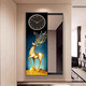 Miroir à pousse-poussoirs cachée miroir à corps en plein corps miroir de chambre à coucher entrée salon avec horloge miroir décoratif suspendu peinture ful un style avec horloge 40 * 120 cm