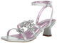 Steve Madden Girls' Shoes Lottie High Heel Sandals, Silver Silver 2 Little Kid