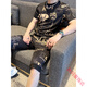 Kangourou cool européen à manches courtes de la mode d'été à manches courtes t-shirts à séchage rapide à la soie haut de gamme pour les tenues masculines un ensemble complet de beaux t 829 kaki costume xl adapté à 120-135 Jin [Jin est égal à 0,5 kg]