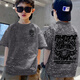 
Disney boys T-shirt 10-15 years old new 2025 summer new pure cotton T-shirt mid-large children's clothing top Korean version New 854 black double-sided printing-black-pure cotton 140 cm high quality