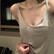 
Lexi Beilu Japanese solid color suspender nightgown with chest pads mid-length style for outdoor wear 686 gray suspender skirt [with removable chest pads] 175 L [recommended 110Jin [Jin equals 0.5 kg]]