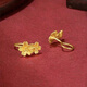 BZK pure gold 999 5G gold earrings for women auspicious flower earrings earrings temperament versatile gold-plated earrings 1.98g new Gesang flower ear hooks with certificate + gift box
