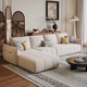 Jian Xin Fabric Sofa Chenille Modern Simple Dofa Living Room Маленькая и средняя квартира с тремя печатью угловой диван 826