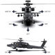 Yuxiang Apache F11s bewaffnete Fernbedienung Hubschrauber GPS Aviation Modell 3D Reverse Flugsimulation Drohne Rhsky Apache F11