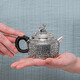 Guiyintang Pot de plata hecha a mano plata esterlina 999 tetera ceremonia de té doméstico kung fu set de té feria taza de té una olla cuatro taza una taza común 695 g + certificado + 0m