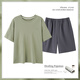 El algodón de algodón puro de pijama para hombres yalu para hombres delgados delgados de manga corta se puede usar ropa casera casual de ropa para niños de gran tamaño 42M13601 XL [Peso recomendado 120-140Jin [Jin equivale a 0.5 kg]]]