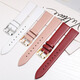 AeteEy es adecuado para la correa de cuero genuina de Oliver para hombres y mujeres originales 2880/6629/5869 Pulsera de hebilla de alfiler de jersey liso 16/20 m White + Pin de rosa (seleccione y compra un envío de prioridad de prioridad 18 mm