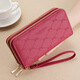 Dingtian Liying long coin wallet ladies 2024 new large capacity fashionable mother wallet double-layer clutch wallet mobile phone bag blue