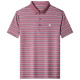 Mengtejiao men's mulberry silk short-sleeved T-shirt new summer style middle-aged dad casual striped polo shirt A829-blue M 165 suitable for 100-115Jin [Jin equals 0.5 kg]