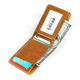2025 Supply de commerce extérieur Nouveau style première couche Cowhide Men's US Dollar Clip Fashion RFID Card Sac authentique Wallet Women's Women's KB186 PEACOCK BLUE