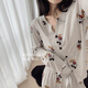 Pushui Fangfang Mickey Ice Silk Pajamas Women's Long Sleeve Sweet Home Clothing zd-728-101# Cartoon Mickey 180 XL