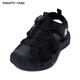 MIGHTY-MAC Children's Shoes for Boys and Girls Baotou Anti-collision Sandals Summer New Outdoor Breathable Velcro Children's Sports Sandals Black 28 Recommended Foot Length 17.5cm