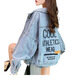 GTYUWVG denim jacket for women internet celebrity trendy short loose and versatile spring and autumn new denim jacket for women top 9926# picture blue S suggested 80--100Jin [Jin equals 0.5 kg]