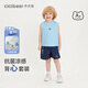 Ciciibear (Ciciibear) [7A Antibakterielles cooles Gefühl] Qiqiibear Baby Weste Set Summer Anzug Jungen 2025 Neue Sommer -Kinder -Outdoor -Mantel Twilight Purple 100