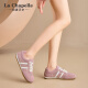 LA CHAPELLE SAPOS DE MUJERES 25 AÑOS Nuevos zapatos para mujeres Mesh Saquetas transpirables zapatos Versátiles Versátiles de entrenamiento Shoes sin pies malolientes zapatos de mujer livianos Pink xxe6628-2 38