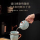 Ru kiln kung fu tea set high-end tea making azure teapot tea cup home office tea making 12 head azure Ru kiln Xishi teapot
