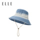 ELLE sun protection hat for women at the seaside denim sun hat versatile cute gift for girlfriend fisherman hat