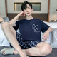 
Yookdd pajamas men's summer pure cotton thin shorts can be worn on the outside for casual men's plus-size cool home clothing set 9928# L [Suggested 100-120Jin [Jin equals 0.5 kg]]