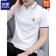 Romon (Romon) Camisa de polo bordado de algodón de algodón de cuentas para hombres Camiseta de manga corta delgada para la cubierta de la solapa de verano en la camiseta de media manga transpirable S5012 Modelo de hierba verde 2XL adecuada para 145-160Jin [Jin iguala 0.5 kg]