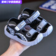 Remtin colorful summer fun boys' sandals 2025 summer Korean style student soft bottom beach shoes for small and medium-sized children baby boys' shoes gray 23 inner length 14.5 cm