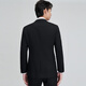 SAINT ANGELO business suit men's formal straight easy-care wool suit KEBB251021U black 48A